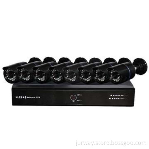 DVR Kits, Includes 1pc 8CH HDMI P2P DVR and 8pcs Cameras, 1/4 CMOS 700TVL, 3.6mm Lens, 24pcs IR LED